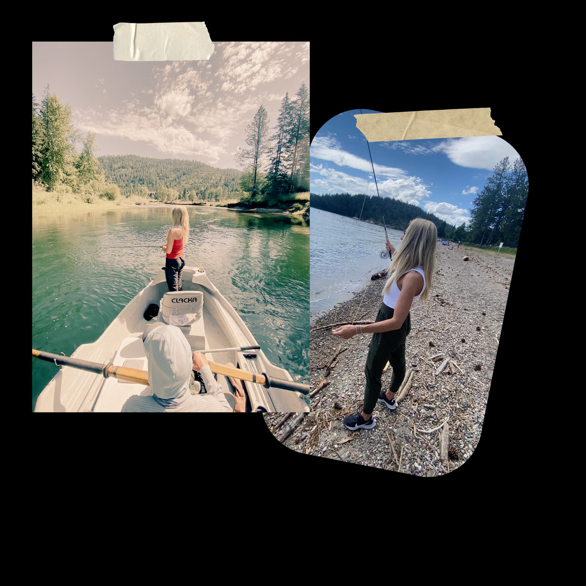 Girl gone fishing collage