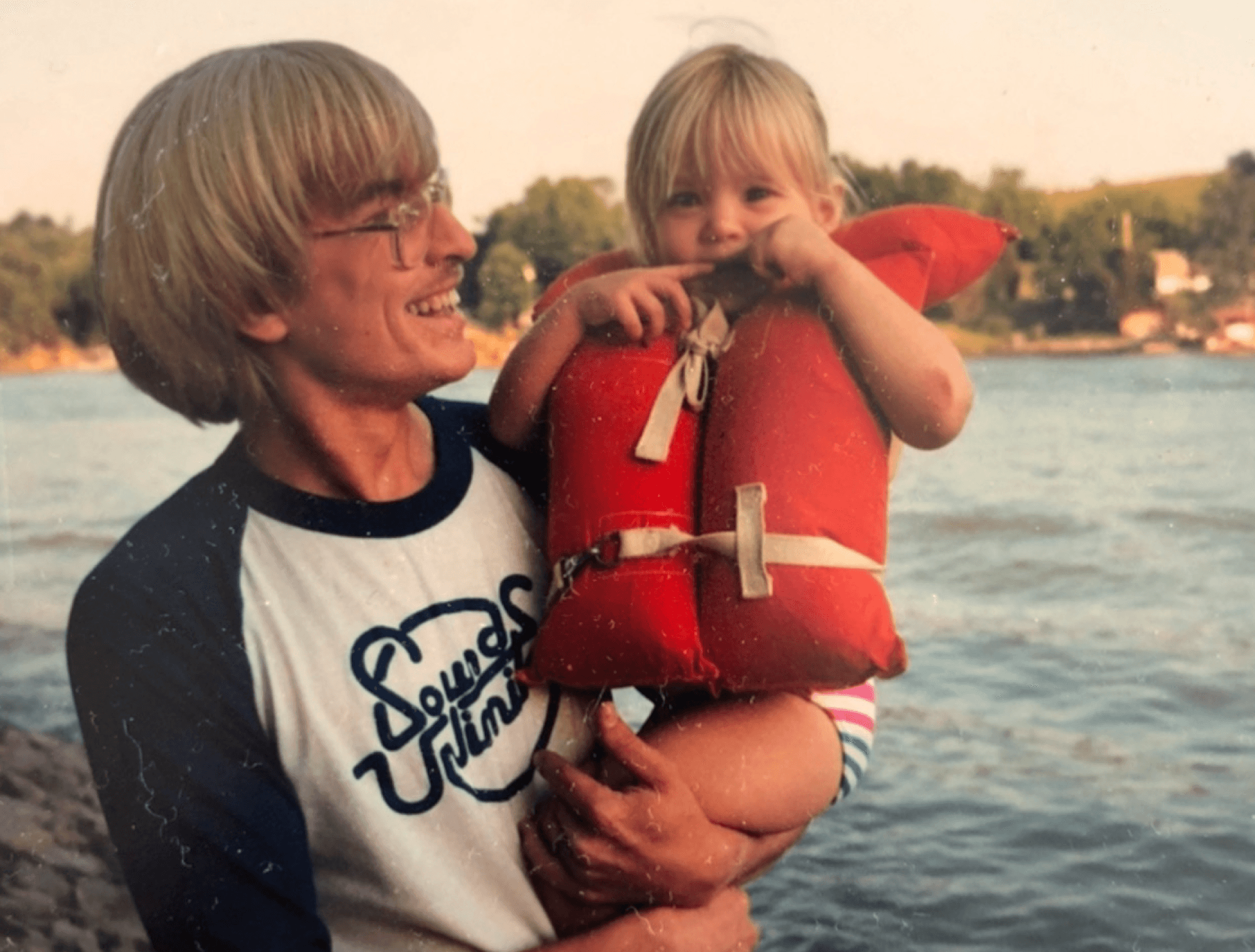 Voiage founder Mia with her father — fishing together